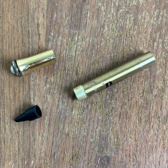 Vintage Parnes Feinstein Brass Pearl‎ Rhinestone Cherry Spice Perfume Pen EMPTY - Picture 6 of 10